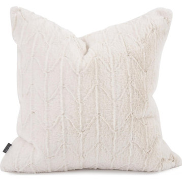 HOWARD ELLIOTT ANGORA Throw Pillow 20x20 Natural White Polyester Down