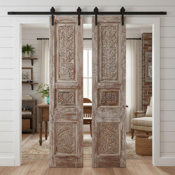 Color-Drenched Doors and Pattern-Driven Spaces