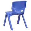 MFO Blue Plastic Stackable School Chair with 10.5'' Seat Height