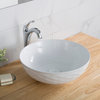 Viva Ceramic Round Vessel Bathroom Sink, White