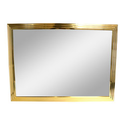 Gold Metal Framed Wall Mirror - SOLD - Wall Mirrors