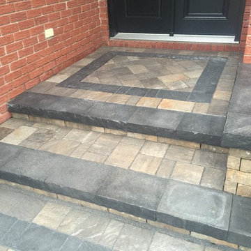 Banded Entranceway with Steps