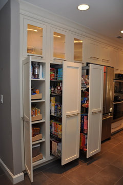 Planning a kitchen renovation? A tall pantry with deep pull-out
