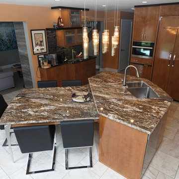 Contrasting Kitchen