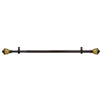 Camino Lincroft Window Rods and Finial, Set of 2, 48"