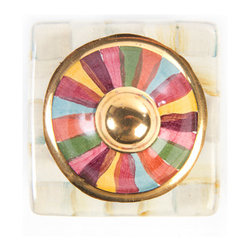 Foxtrot Square Knob | MacKenzie-Childs - Cabinet And Drawer Knobs