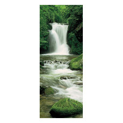 American Wallpaper & Design - Waterfall, The Woods Mural Wallpaper for Door - Wallpaper