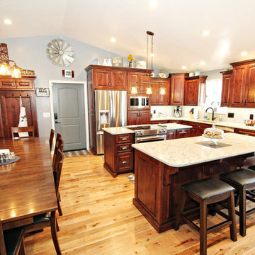 Knotty Alder Kitchen with Double Island, Jerome Idaho