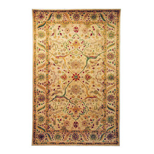 2 x 3 Safavieh Antiquities Collection AT15A Handmade Traditional Oriental Blue and Beige Wool Area Rug
