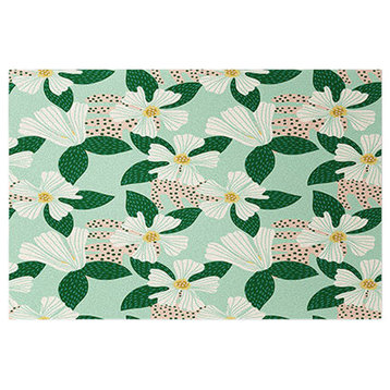 Deny Designs Hello Sayang Urban Jungle Hibiscus Welcome Mat, Small