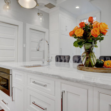 Coffered Ceiling Brighton Beaded Inset Kitchen
