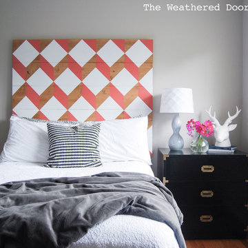 DIY Geometric Headboard for under $100