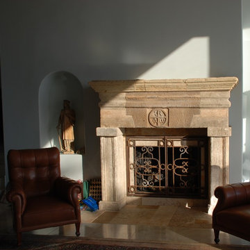 Antique Stone Fireplace Mantels