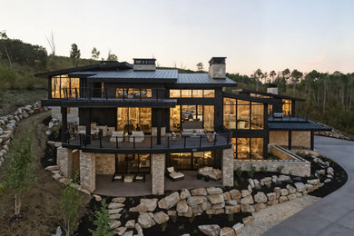 Contemporary exterior home idea in Salt Lake City