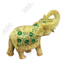 TRUMPING ELEPHANT MARBLE FIGURINE - Home Accessories & Decor