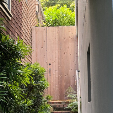 GIZAGIZA HEART installed on San Francisco Residential Side Gate