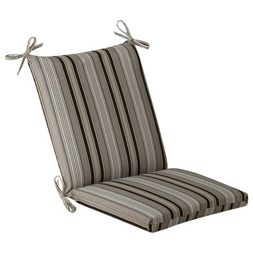 Getaway Stripe Black Squared Corners Chair Cushion