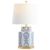 Safavieh Bodin Table Lamp Set of 2, Blue/White