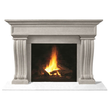 Fireplace Stone Mantel 1111.536 With Filler Panels, Natural, No Hearth Pad