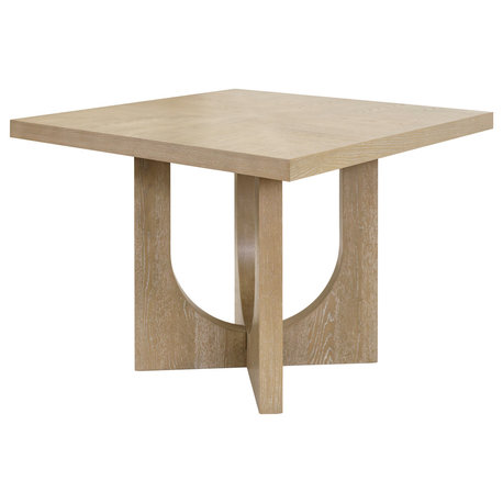 Modern Wood Counter Height Kitchen Table, Light Brown