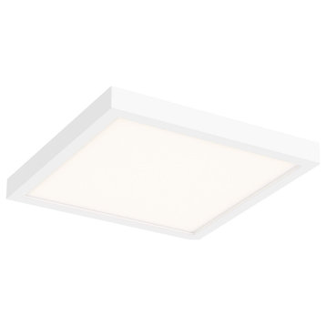 10" Square Indoor/Outdoor LED Flush Mount, White