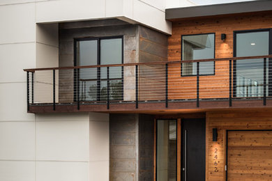 Example of a minimalist exterior home design in Other