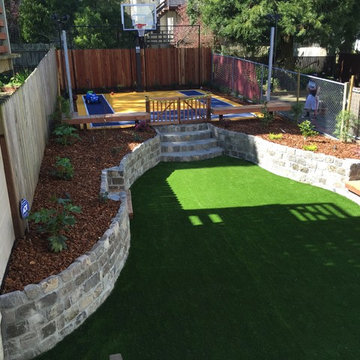 Private Sports Yard in the Sunset