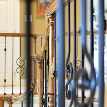 Mc Lean Va Stair remodel with Iron balusters