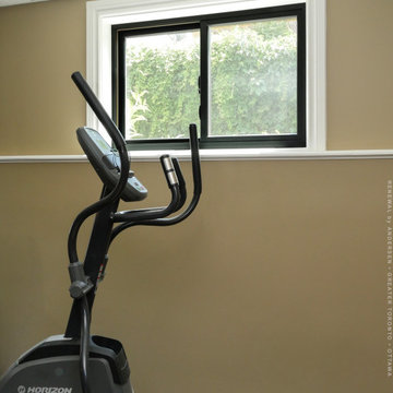 Black Sliding Window in Terrific Exercise Room - Renewal by Andersen Greater Tor