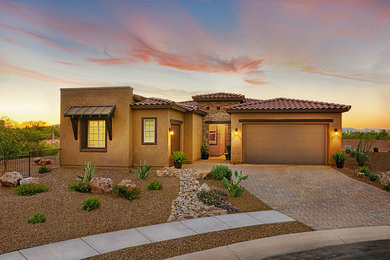 Example of a trendy one-story exterior home design in Denver