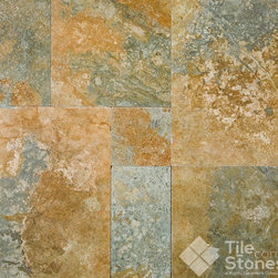 Golden Green, Tumbled, Versailles Pattern Travertine - Wall And Floor Tile