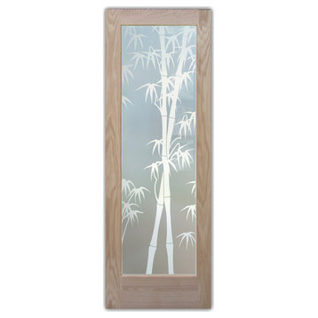 Interior Prehung Door or Interior Slab Door - Bamboo Shoots - Oak - 30" x...