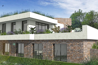 Modelo de diseño residencial contemporáneo de tamaño medio