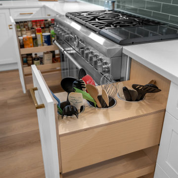 Spectacular Kitchen with Ingenious use of Hidden Spaces