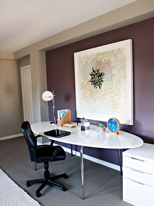 Our 11 Best Home Office with Purple Walls Ideas & Designs Houzz