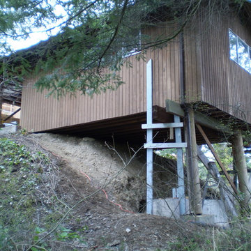 Stabilizing a Garage on the sideof a mountain