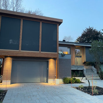 Extension de garage avec véranda au dessus