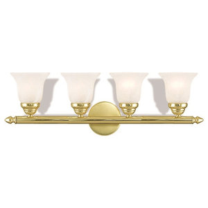 Polished Brass Livex Lighting 13674-02 Somerville 4-Light Bath Light