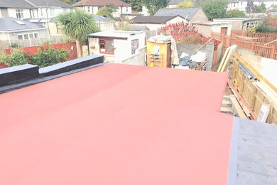Roofers Dublin - Installation of a Red Torch on membrane in Marino Dublin 3.