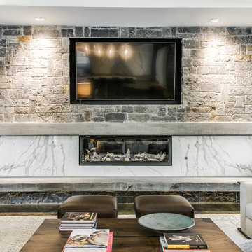 MidCentury Modern Open Concept Kitchen and Living Room