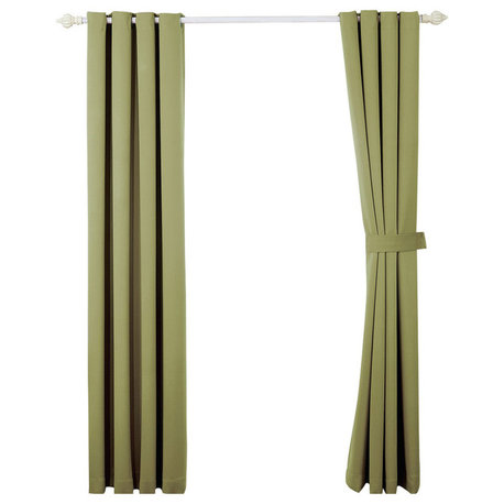 Serenta Black Out Curtains 4 Piece Sets, Sage, 54" X 84"