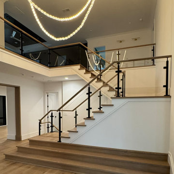 Project #132 | White Oak Staircase with Glass Balustrade