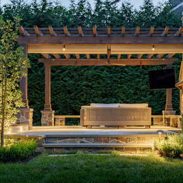 Haddonfield NJ Residence # 8 - Elegant Pergola and Fireplace