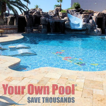 Arizona Swimming Pool and Grotto Designed by Build Your Own Pool