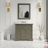 Sydney 36" Bathroom Vanity, Weathered Gray, Carrara Marble