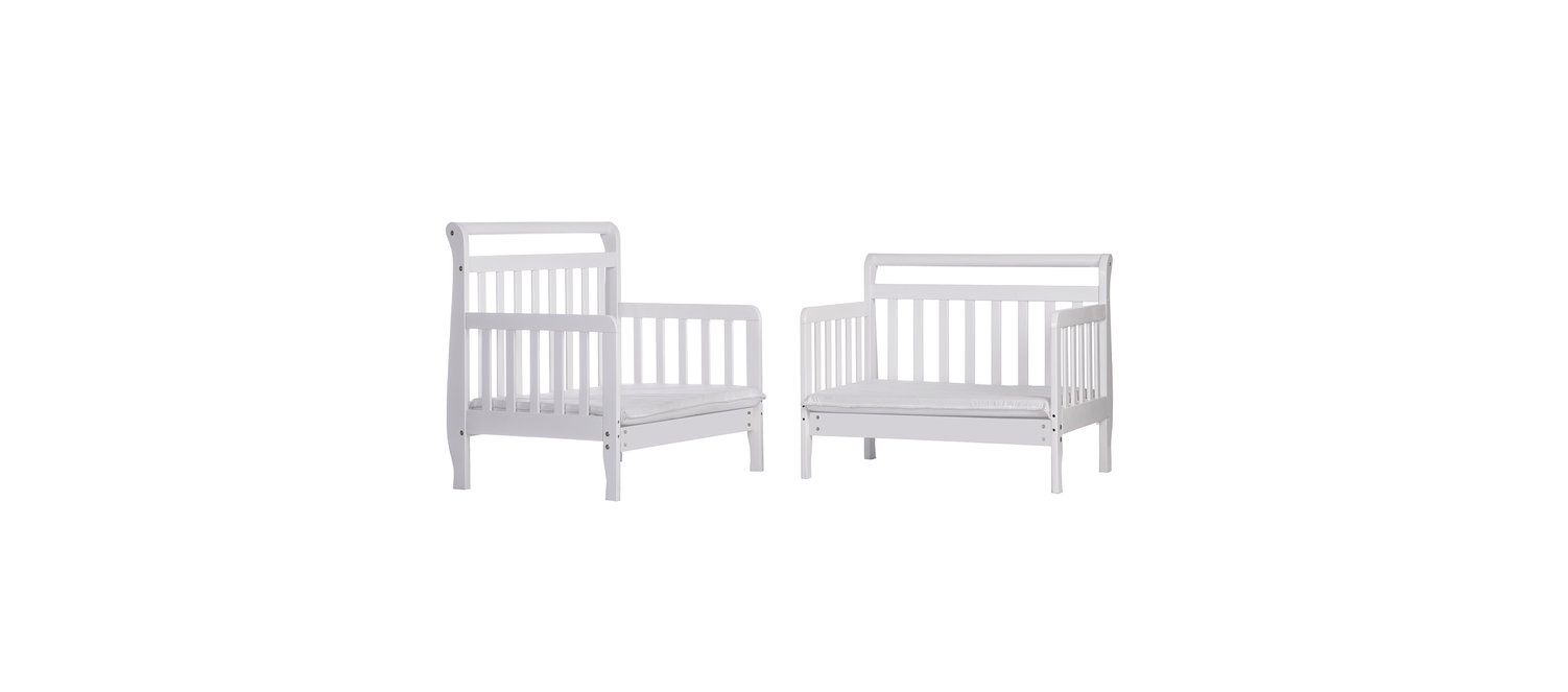 Dream On Me Emma 3 in 1 Convertible Toddler Bed, White