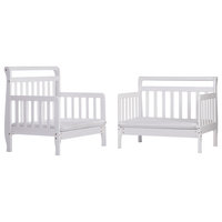Dream On Me Emma 3 in 1 Convertible Toddler Bed, White