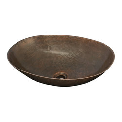 Belle Foret Model BFC30 Oval Vessel Lavatory Copper Sink - Bathroom Sinks