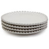 Two's Company Heirloom Set of 4 Embossed Pearl Edge Appetizer / Dessert Plates
