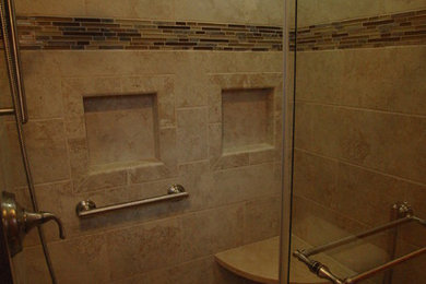 Custom Tile Shower with Sliding Door- Midland, MI